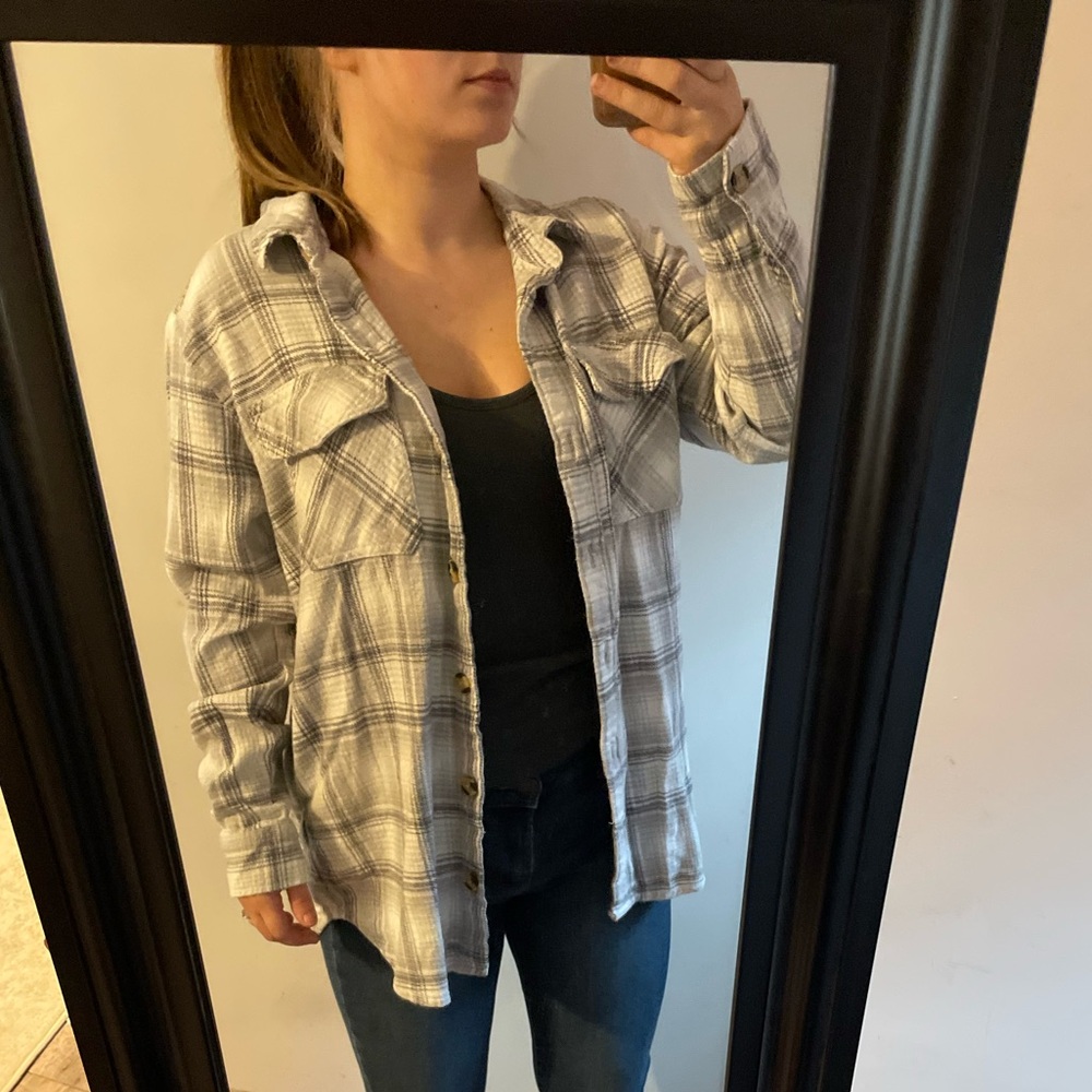 Grey shacket